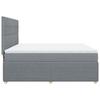 Box Spring Bed with Mattress Light Grey 180 x 200 cm Fabric