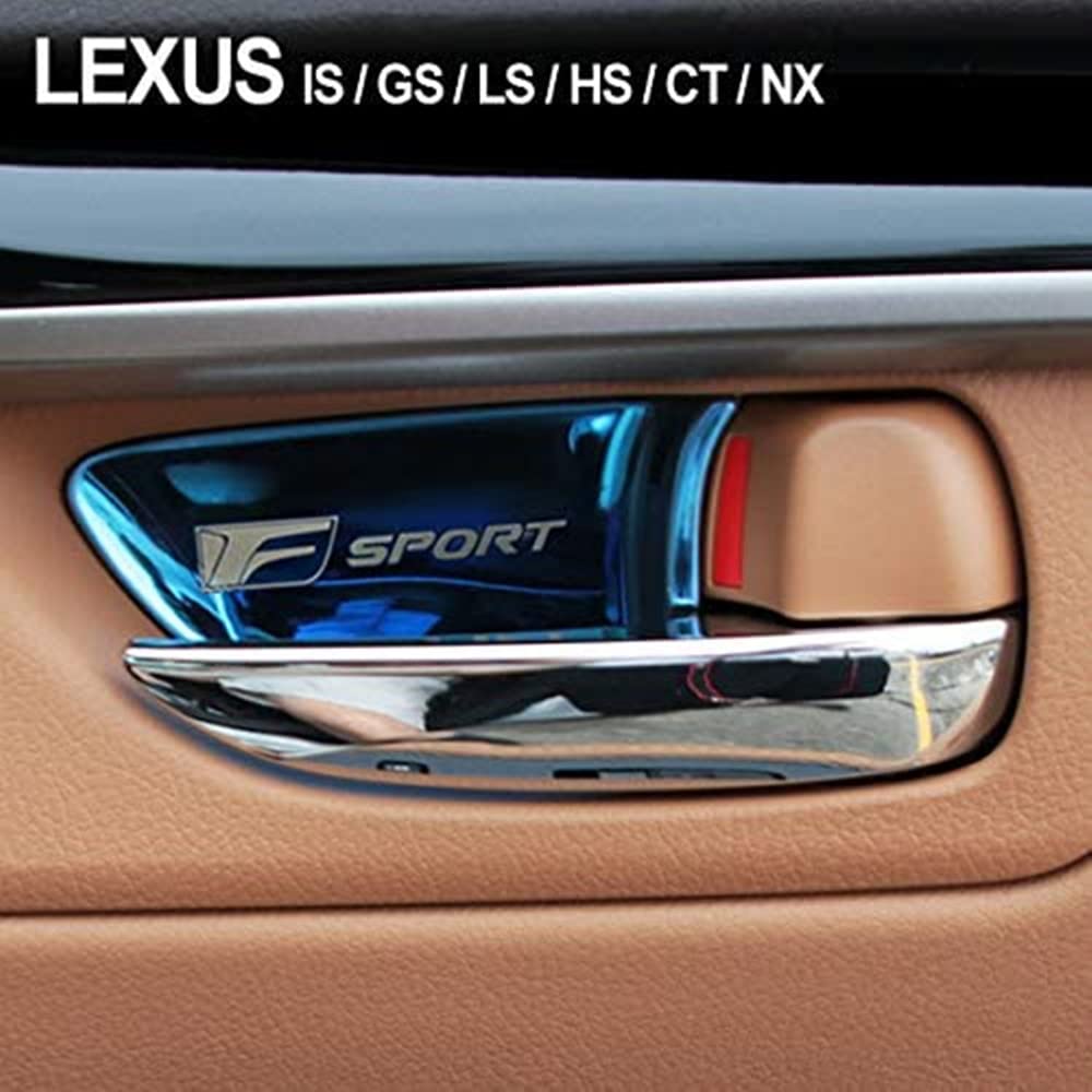 Lexus General Purpose Inner Door Handle Cover Stainless Steel Car Interior Door Knob Plate Plated Garnish LEXUS General Purpose IS GS LS HS CT NX