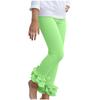 Leggings-Hosen für Mädchen, lässig, mit mehrlagigem Rüschensaum, elastische Passform, weicher Stoff, bequemes Design, geeignet für den täglichen Gebrauch und Aktivitäten