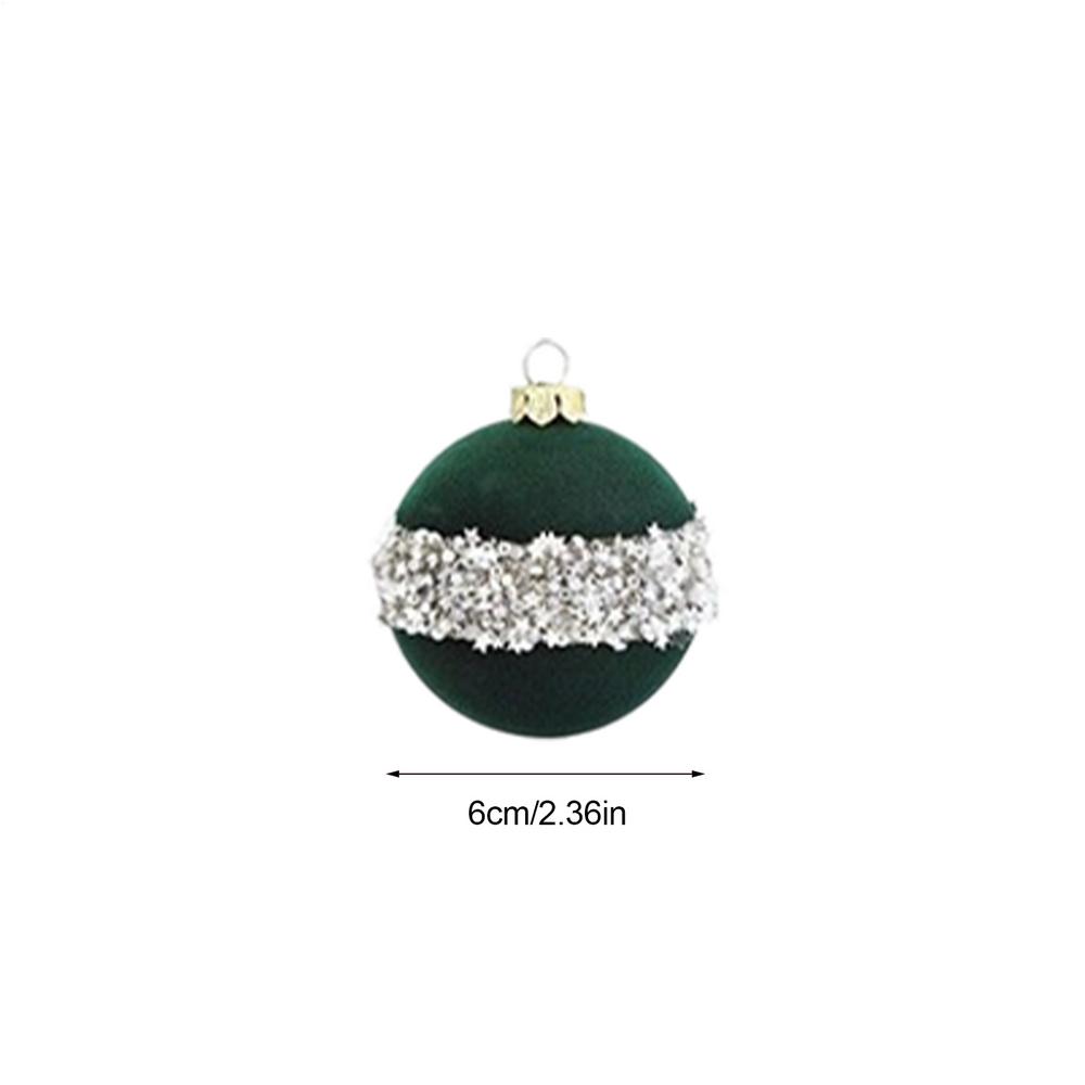 

Christmas Ball Decoration 6cm/16pcs Color Velvet Plush Christmas Ball Set Christmas Tree Pendant For Holiday Party Others зелёный