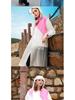 Qinfei Unisex Long Travel Rain Poncho with High-Frequency Heat-Pressed Seams