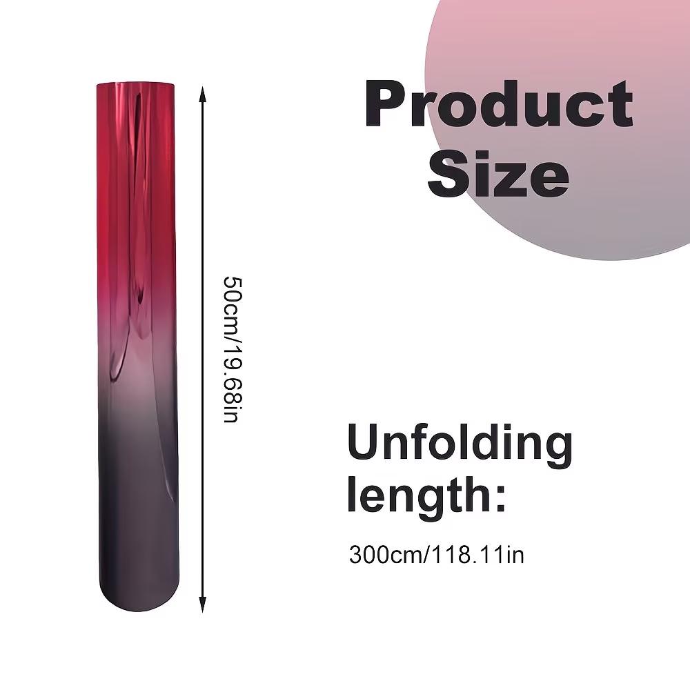 Gradient Car Window Tint Film, Static Cling Privacy Sunshade, UV Protection Heat Insulation Sticker