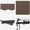 Retractable Awning Taupe 400 X 350 Cm Fabric and Aluminum