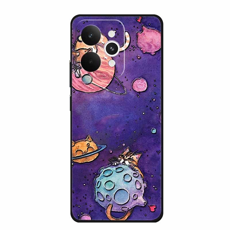 For Realme 15 15 Pro 5G Black Case 3D TPU Silicone Soft Back Cover For Realme C15 6.5" Funda Emboss Relief Flowers Bag Casing