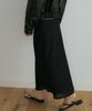 Lingseoul [Select Length] Lace Banding Skirt-Black (Midi/Long)