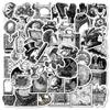 50 Personalized Black And White Series Mix And Match Graffiti Decorative Stickers Fun Stickers