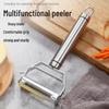 304 Stainless Steel Multi-functional Double-headed Peeler & Grater for Fruits, Potatoes, and Melons