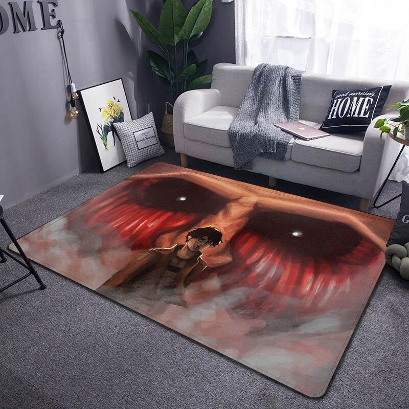 Attack On Titan Wings of Freedom Cartoon Carpet Children's Carpet Living Room Bedroom Anti-slip Carpet Photography Props Carpet