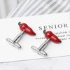 Creative Red Pepper Cufflinks for Men and Women - 4pcs Set for Parties