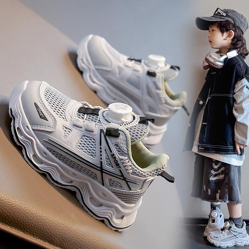 Girls shoes sneakers 2025 autumn new children's mesh breathable dad shoes medium older children non-slip running boy