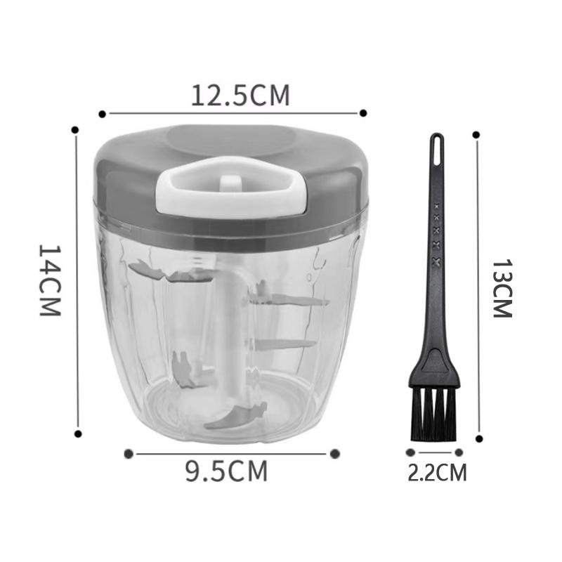 Multifunktions-Knoblauchmühle, 900 ml, manueller Knoblauchstampfer, Lebensmittel- und Gemüseschneider, Fleischwölfe, Küchenhelfer