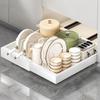 Adjustable Width Kitchen Storage Rack Metal Extendable Pull Out Shelf  Household Goods