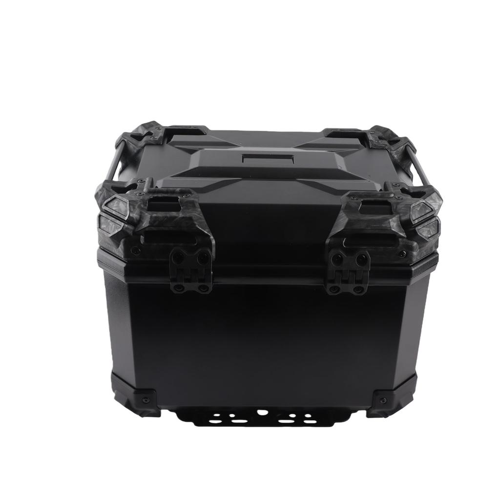 Motorcycle Rear Case 45L Water Resistant with Theft Proof Lock System Universal Motorcycle Tail Trunk Box Black
