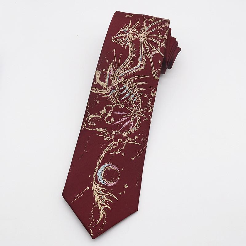 

Кость Дракона Галстук Jk Бронзовый Дракон Униформа Dk Аксессуары Древний Стиль Школа красный