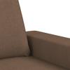 Vidaxl 3-Sitzer Sofa Mit Hocker, Braun, 180 Cm, Stoff