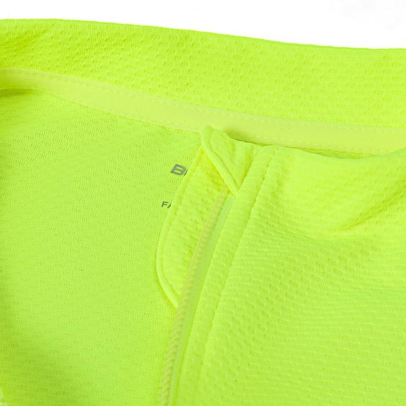 Mens Long Sleeve Cycling Jersey Quick Dry Breathable Full Zip Stand Collar Road Bike