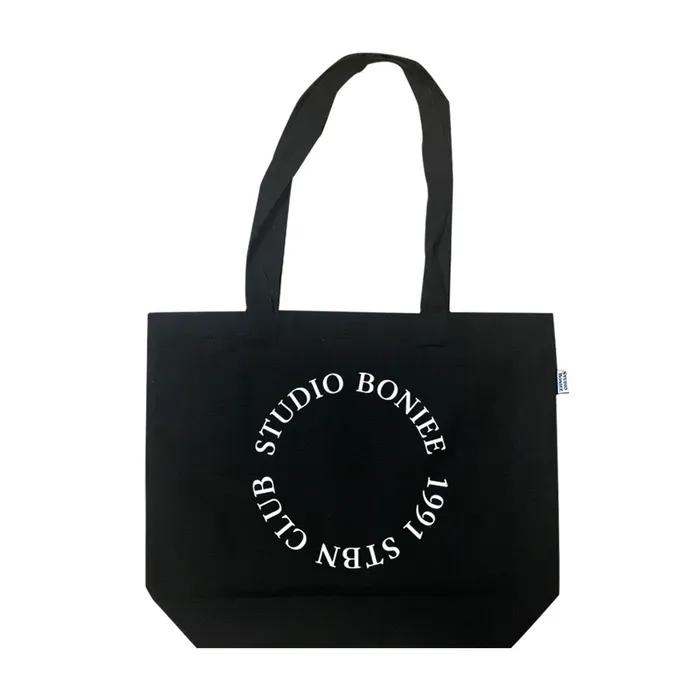 Circle Round Typo Eco Shoulder Bag Black