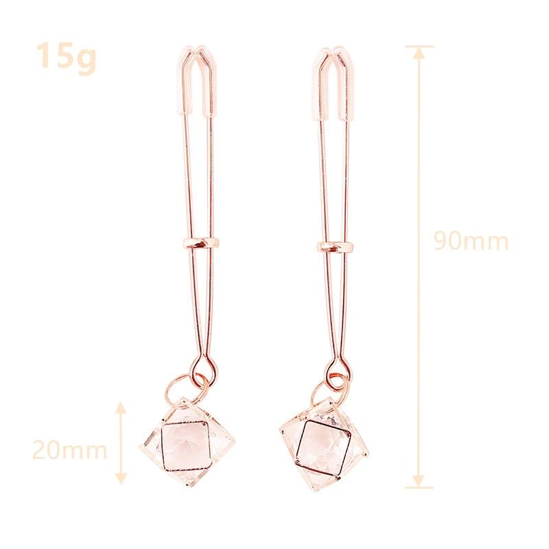Colorful Metal Nipple Clamps With Chain Set Woman Rainbow Nipple Clips Breast Bondage Restraint Slave Fetish Female Sex Toy