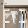 360 Degree Rotating Hook V Shaped Double-Sided Closet Organizer, Multi-Layer Vertical Hanger, with V-shaped Double-sided Hanger 12 Non-Slip