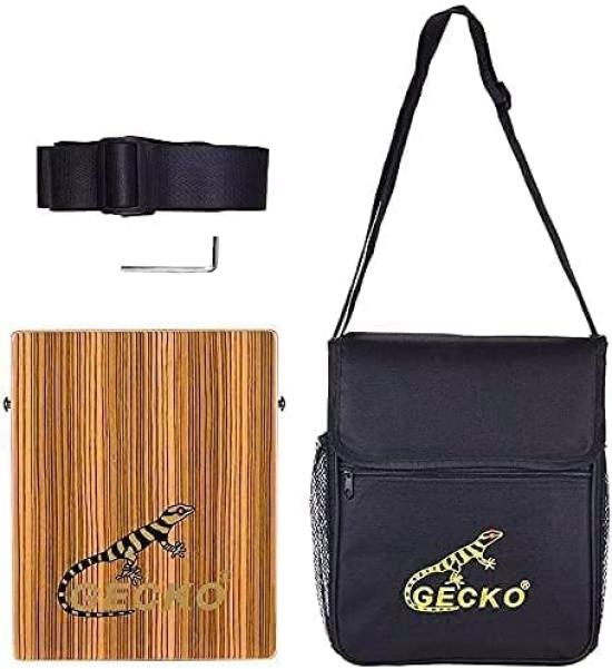 Lightweight travel cajon with guitar strings and rich sound x 23cm x engineered built-in (9.4cm 29cm, 1kg, zebrawood)