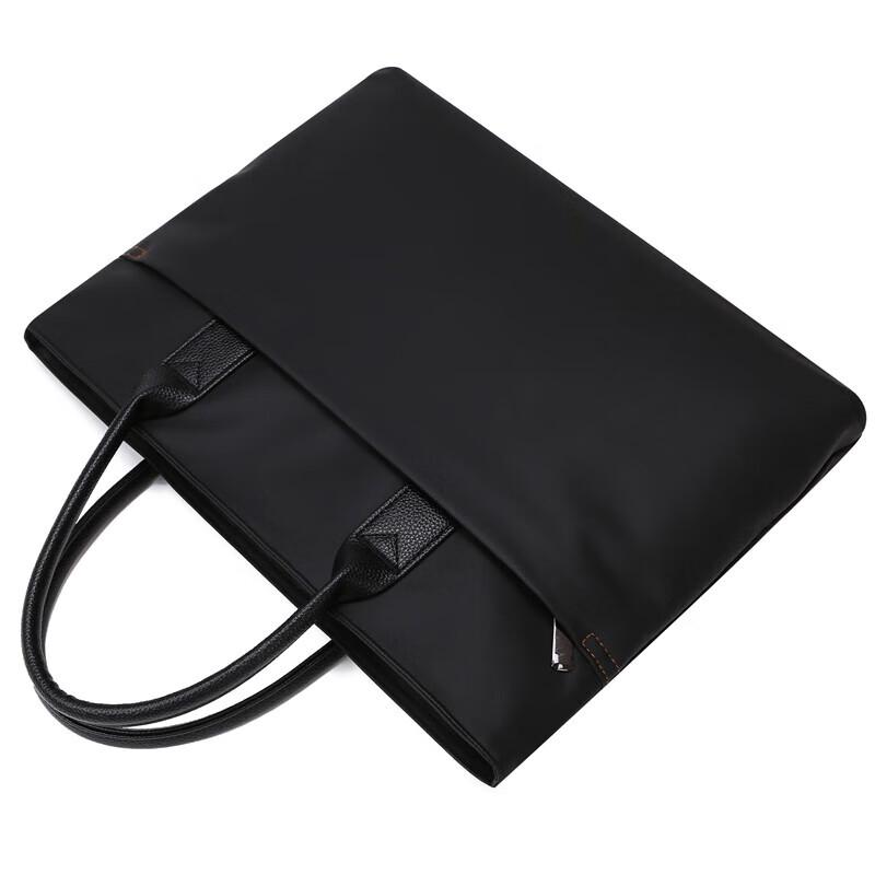 SIMOER Men's Faux Leather Horizontal Briefcase Laptop Bag