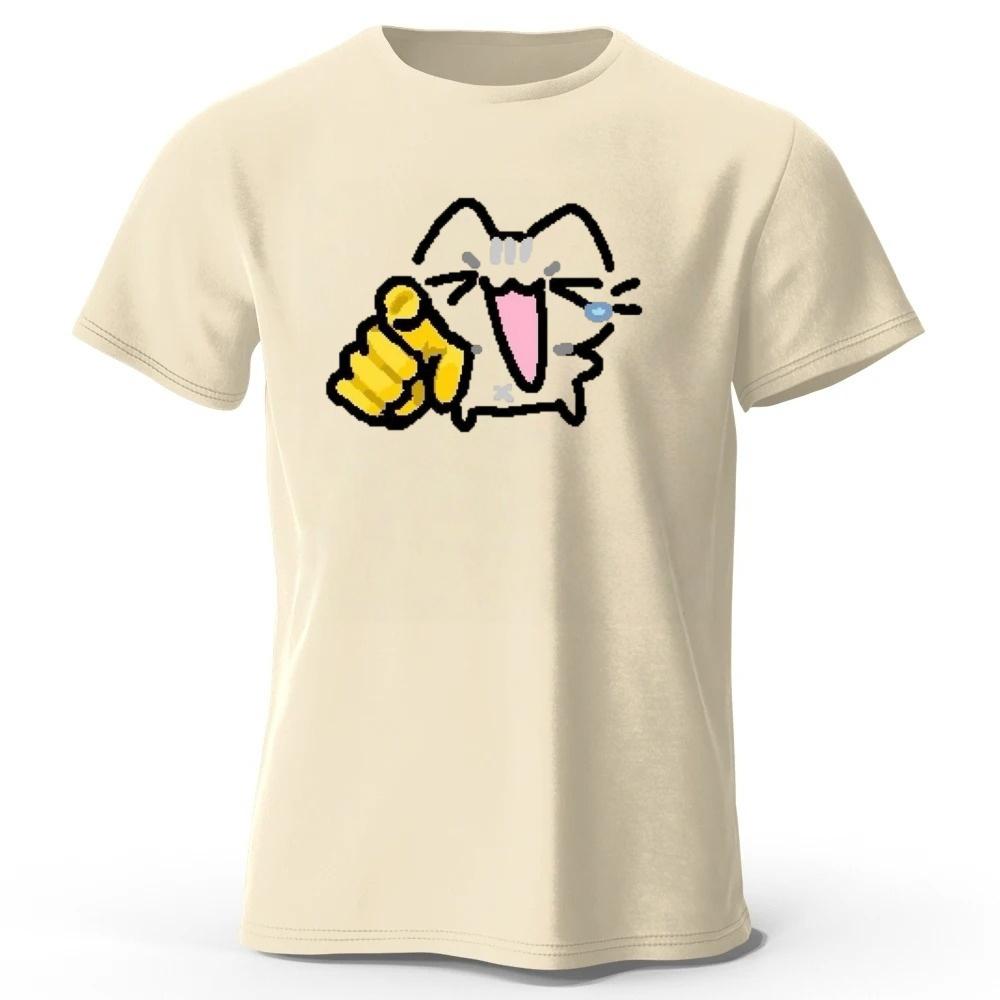 Summer New Happy Kitten Creative Cotton Short Sleeved MensWomens Fashion New Casual Sports Tshirt Large Loose Top