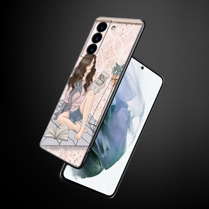 

Чехол для телефона Summer Travel Girl для Samsung Galaxy S22 Pro S21 S20 Ultra FE S10 Lite 5G S10E S9 S8 Plus, мягкий черный чехол из ТПУ Samsung S8