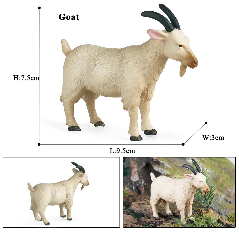 Oenux Clasic Animale de Fermă Simulare Oaie Capră Argali Antilopă Model Figurină de Acțiune Figurine Păsări de Curte Jucărie Drăguță Pentru Copil Cadou