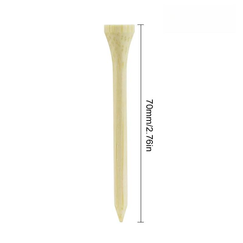 50 PEZZI Bastoncini da Golf in Legno di Bambù 4 Misure 42mm/54mm/70mm/83mm Porta Palline da Golf Accessori da Golf per Allenamento