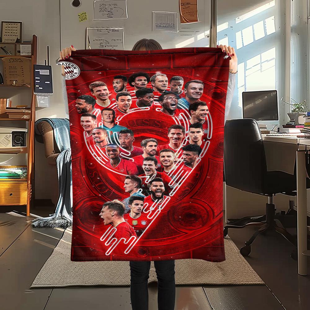 FCB Print FlAannel Blanket, High quality Comfortable for All Seasons, Home Decor, Warmth and Comfort
