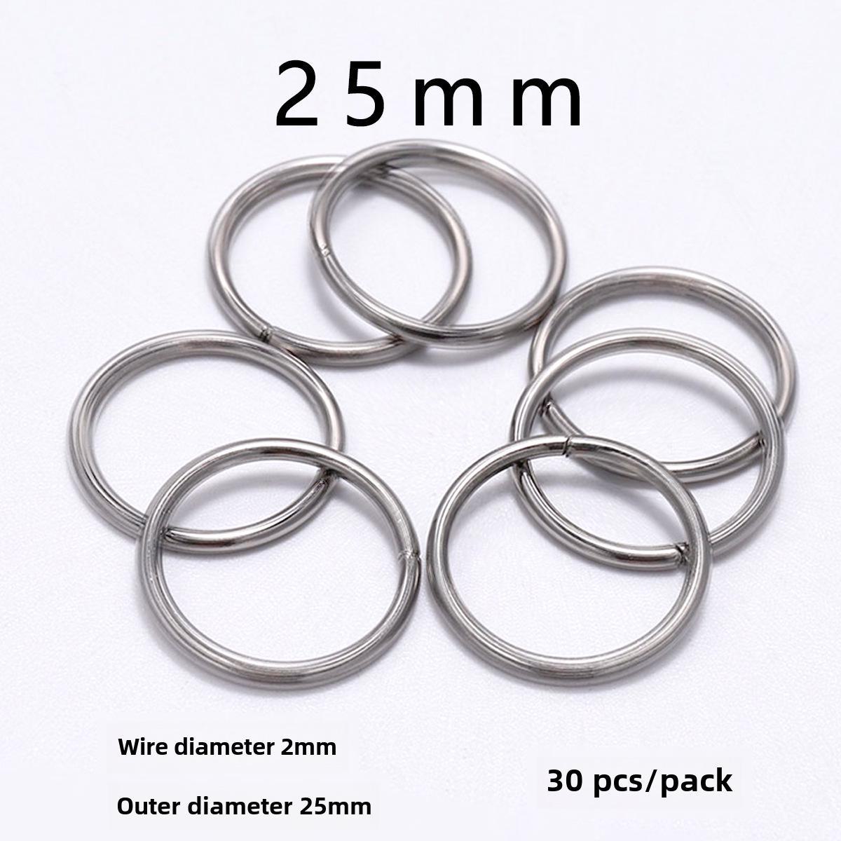 

Плоское одинарное соединительное кольцо из нержавеющей стали для ювелирных аксессуаров своими руками 2.0*25mm, 30pcs