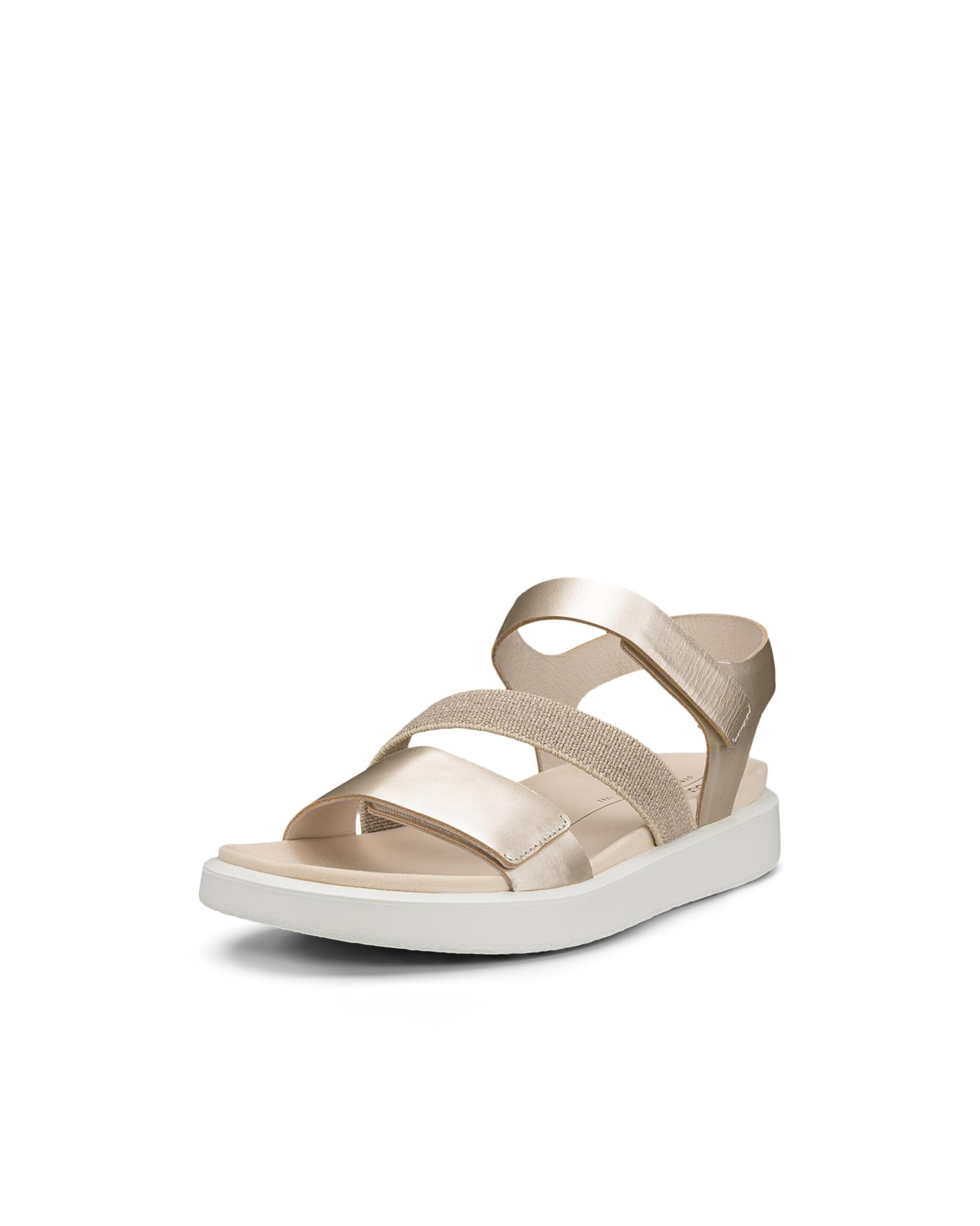 

Flat Sandals Float PURE WHITE GOLD cm 3E [Echo] Women s 25.0