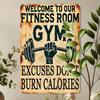 Vintage Gym Motivational Metal Wall Decor Sign