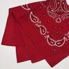 Trifong Bandana Red 100% Cotton Adult Men Paisley Pattern Cotton Handkerchief Large Bandana Unisex 55cm x 55cm