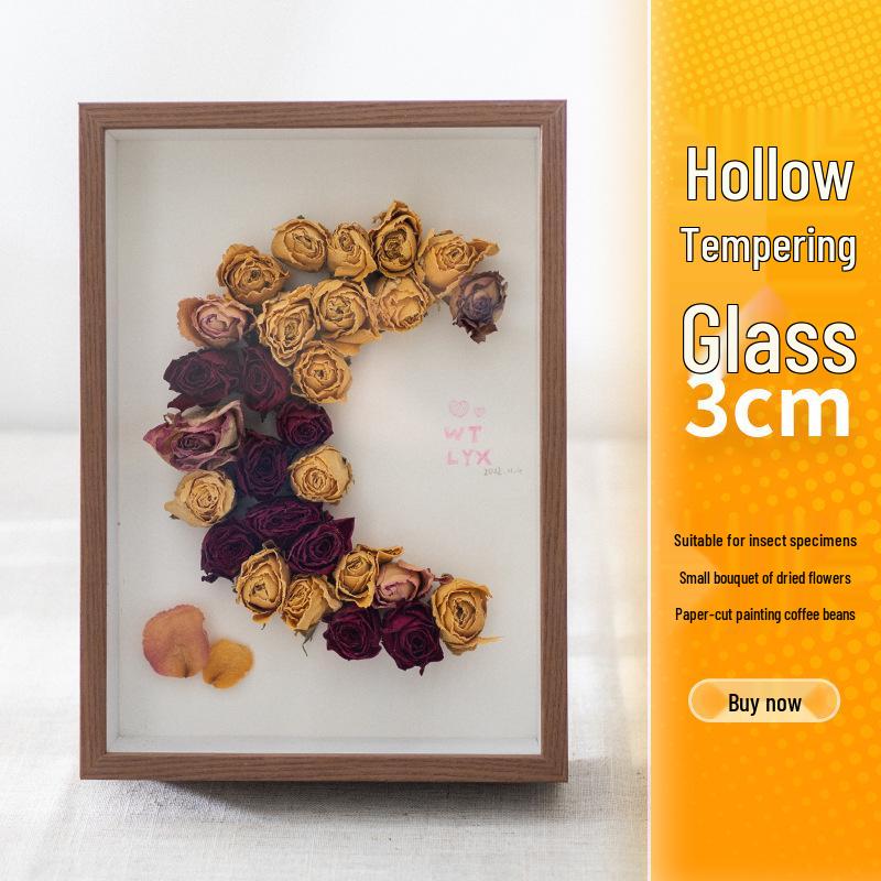 7-Inch 3D Glass Specimen Frame for DIY Dried Flowers, Insect Models, and Photos