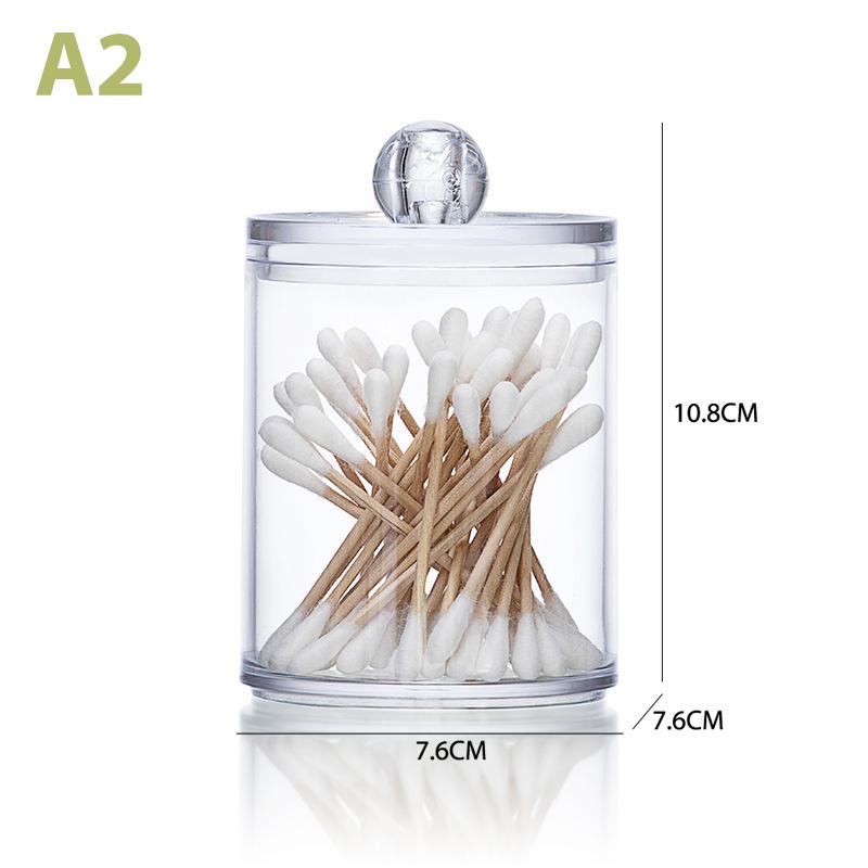 

Acrylic Container Makeup Cotton Pad Organizer Jewelry Storage Box(Empty Box) A2