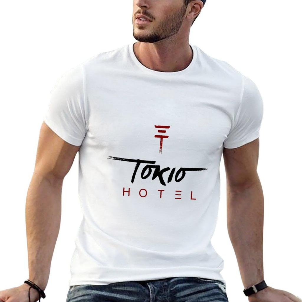 Tokio Hotel Logo (Black Red) Tshirt Casual All Match Short Sleeve Tshirt