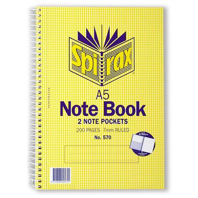 Spirax Side Opening A5 Notebook (Pack of 5) (200pg)
