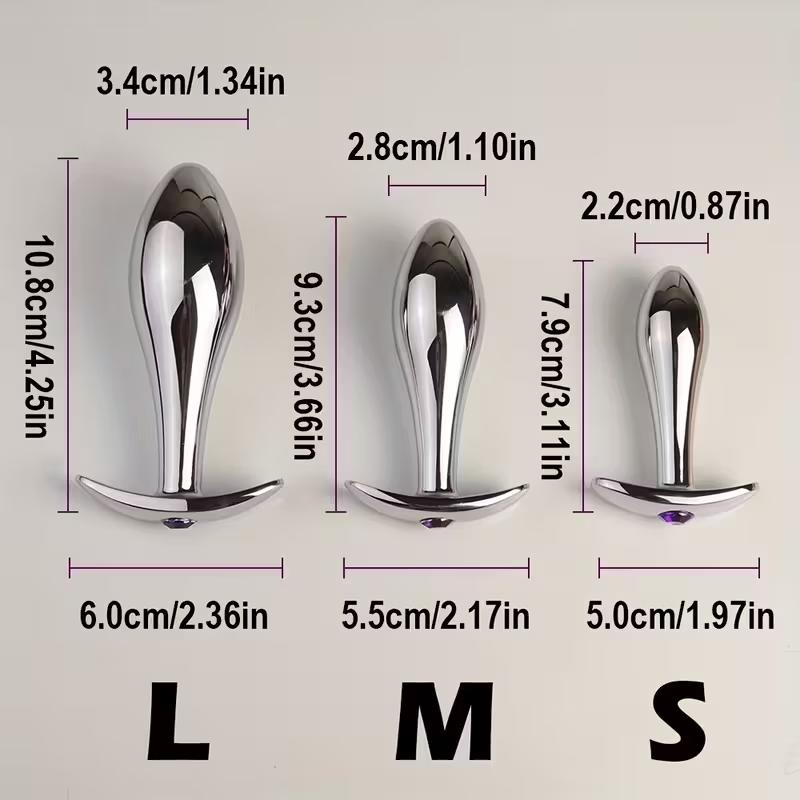 Metal G-Spot Butt Plug with Drill Prostate Massager,Anus Anal Sex Toys Trainer,Analplug Buttplug With Jeweled Base