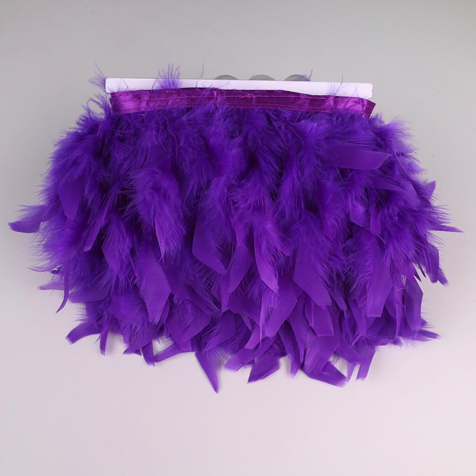 Feather10Meters Turkey Feather Trim Fringe 10-15CM Marabou Feathers Ribbon Handicrafts Clothes Dress Sewing Plumes Decoration