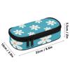 Pencil Bag Simple Design Strong Polyester Fabric Smooth Zipper with Mesh Pocket Removable Divider and Pen Slots for Boys Girls