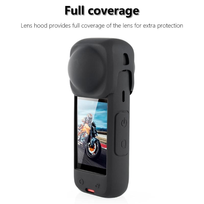 Silicone Case Soft Cover Lens Protective Case for Insta 360X4 Panoramic Camera Full Coverage Protections