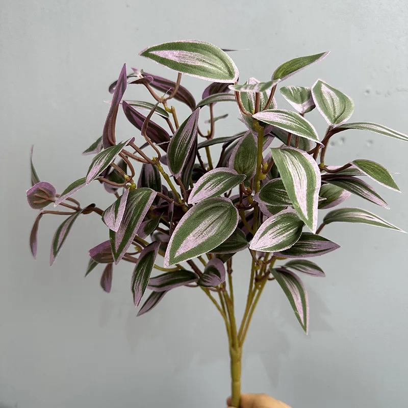 Simulation Green Mesh Leaves Plastic Plants Floral Auditorium Decorative Artificial Plant Sweet Potato Leaf Wedding Decoration