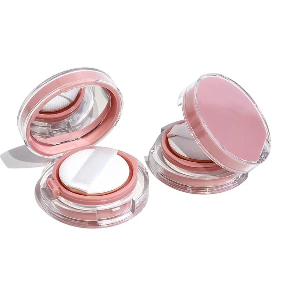 2pcs Refillable Mini Air Cushion Case Empty Puff Box Portable DIY Cosmetic Container for BB Cream Foundation Makeup Travel Kit