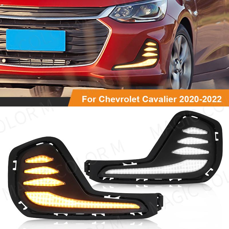 Set For Chevrolet Cavalier Daytime Running Lights Turn Signal Fog Lamp Cover LED DRL Car Styling