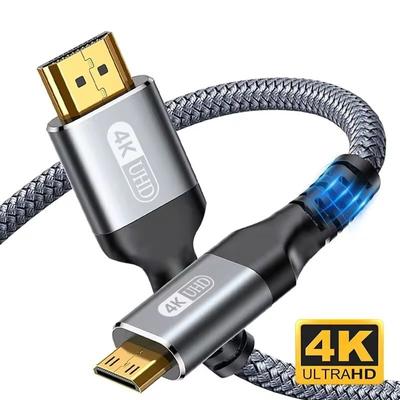 Adapter Cable SUNROZ 4K Mini HDMI - HDMI V2.0 60Hz 18Gbps Aluminum Gold-plated Shell Nylon, 1 M (A48749)