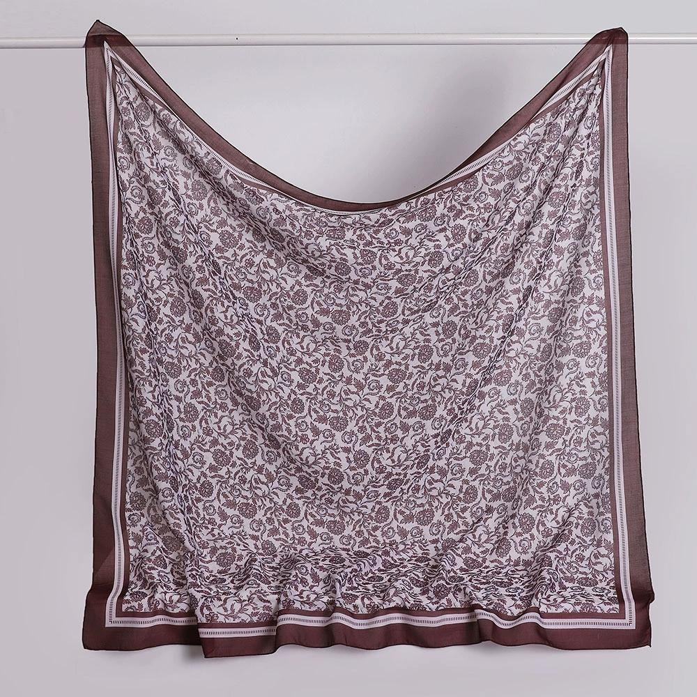 New Malaysian-Style Headscarf For Women 110Cm Square Scarf Versatile Printed Decorative Sun Protection Shawl Summer Bandana Wrap