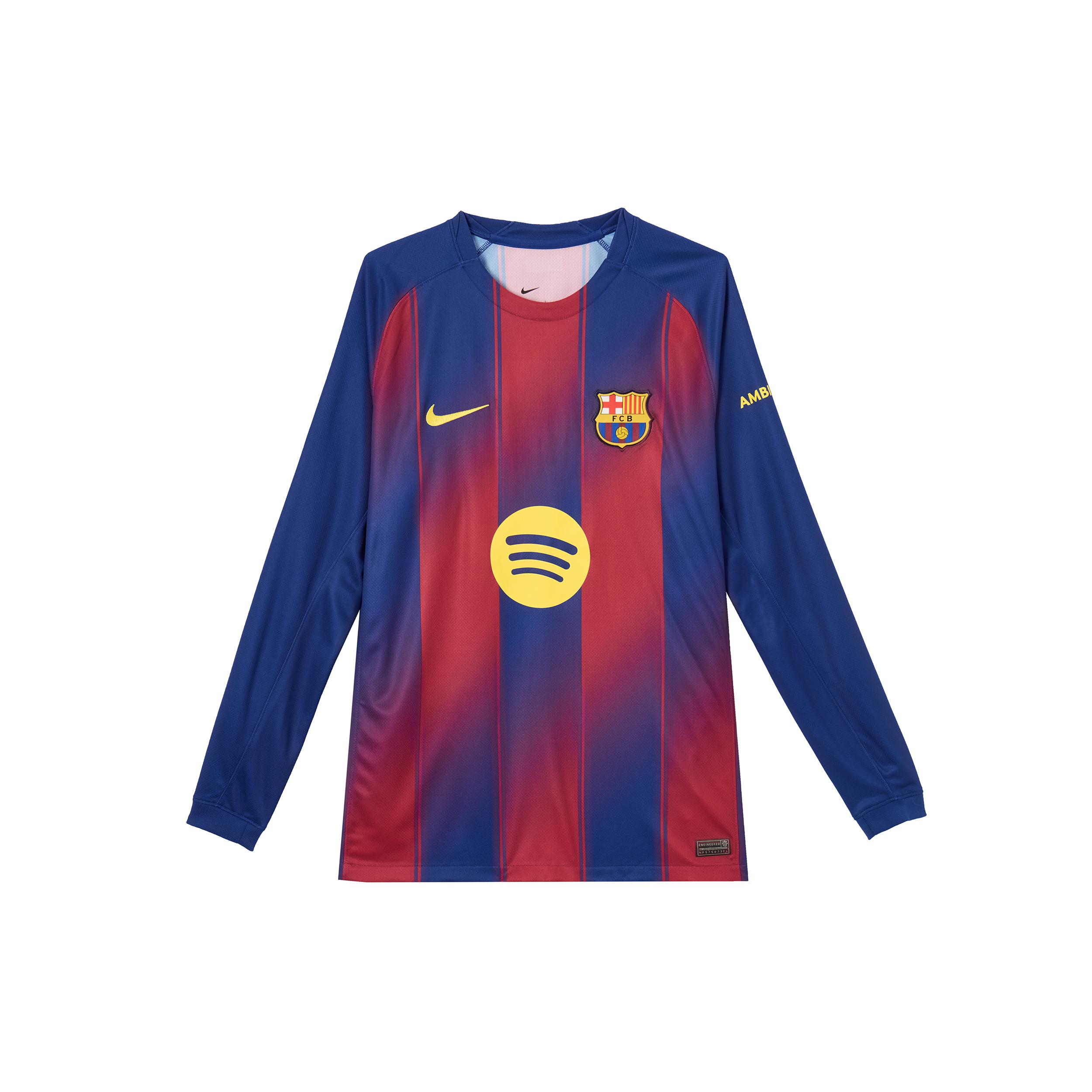Nike Fc Barcelona 2025/26 Stadium Home Men s Nike Dri-FIT Soccer Replica Long-Sleeve Jersey HJ4611-456 L
