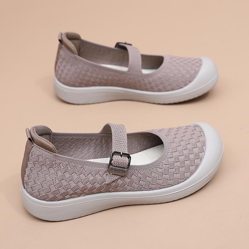 Women Mesh Sneakers Breathable Casual Shoes Wedge Platform Rocking Increasing Ladies Vulcanized Summer Elderly Shoes Large 42 So