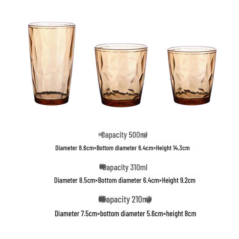 High-Value Drop-Resistant Diamond Acrylic Drinking Cup for Bar or Catering Use
